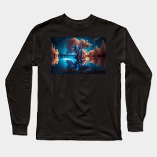 Serene Landscape of Trees and a Lake Long Sleeve T-Shirt